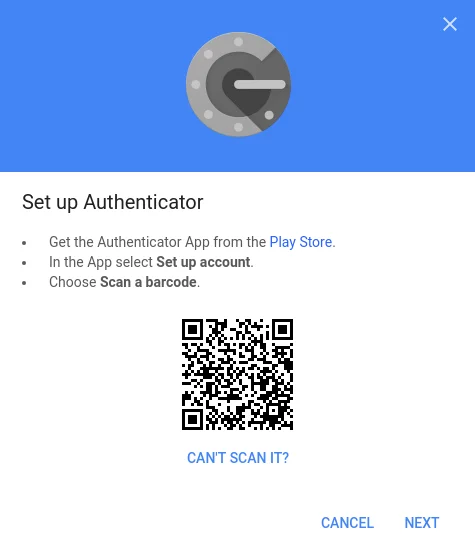 Google Authenticator Setup