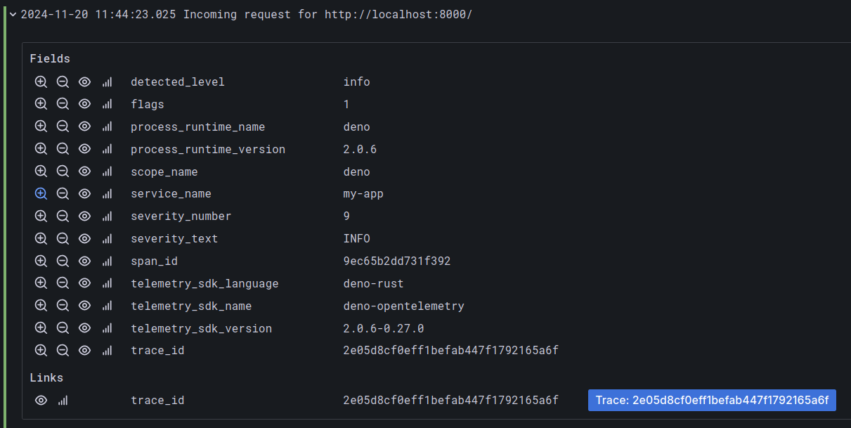 Demo of OTEL logs